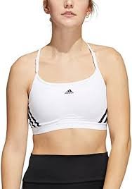 Biustonosz sportowy adidas Aer LS 3S XS - Biały/Czarny
