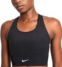 Nike Damski Biustonosz Sportowy W Nk Df Swsh Ll - Czarny/Biały S